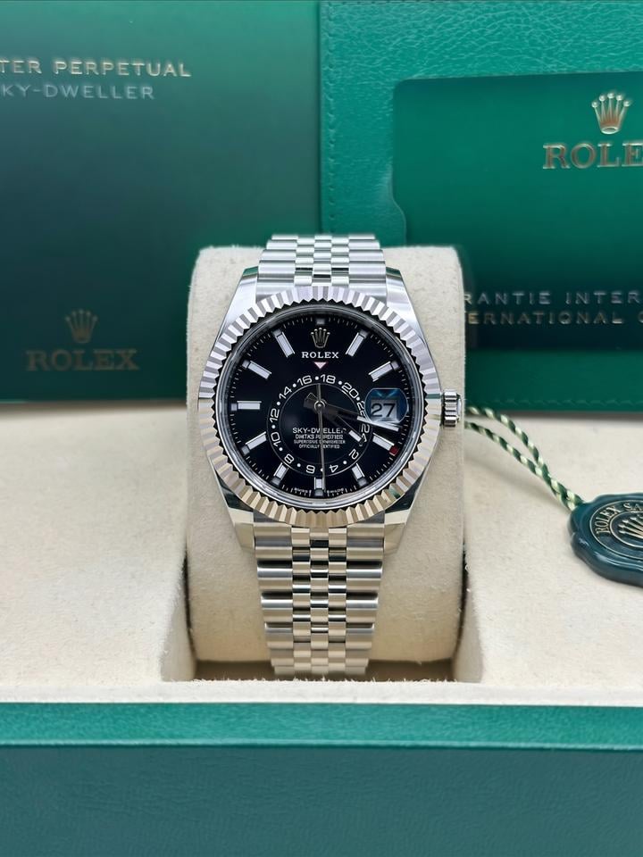 Rolex Sky-Dweller Black Dial Jubilee Bracelet 336934 Full Set 2025