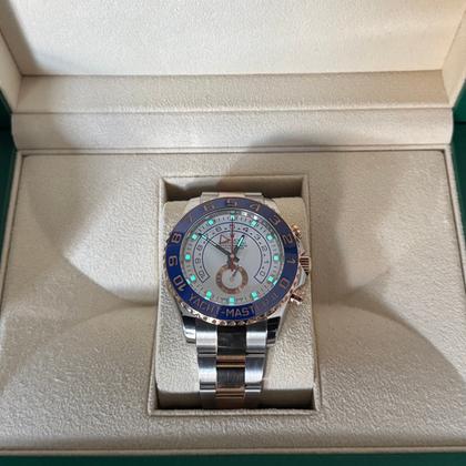 Rolex Yacht-Master II 44mm Two Tone Gold Steel White Dial 116681 2017
