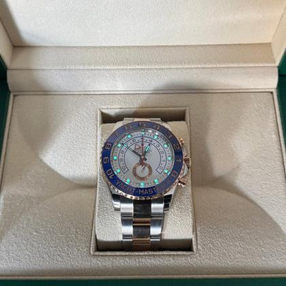Rolex Yacht-Master II 44mm Two Tone Gold Steel White Dial 116681 2017