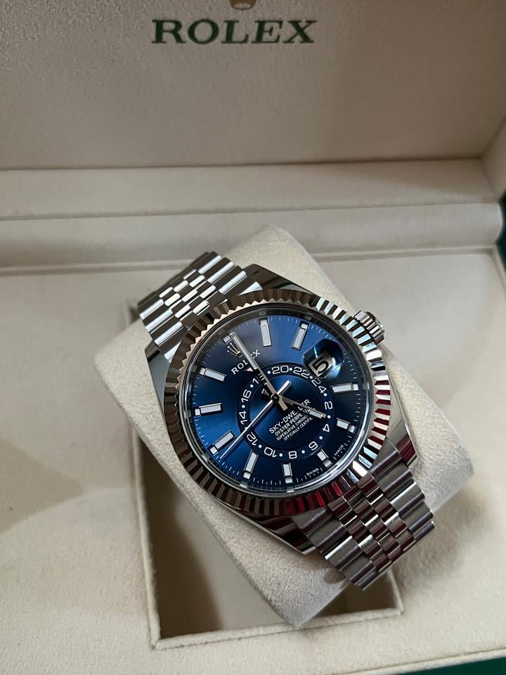 Rolex Sky-Dweller Blue Dial Jubilee Bracelet 326934 Full Set 2022