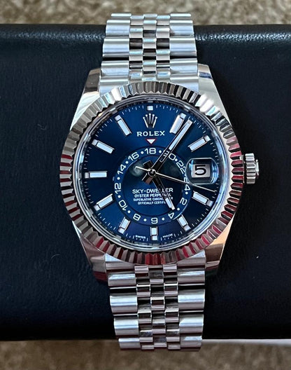 Rolex Sky-Dweller Blue Dial Jubilee Bracelet 326934 Full Set 2022
