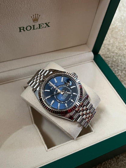 Rolex Sky-Dweller Blue Dial Jubilee Bracelet 326934 Full Set 2022
