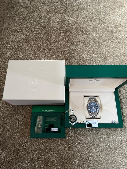 Rolex Sky-Dweller Blue Dial Jubilee Bracelet 326934 Full Set 2022