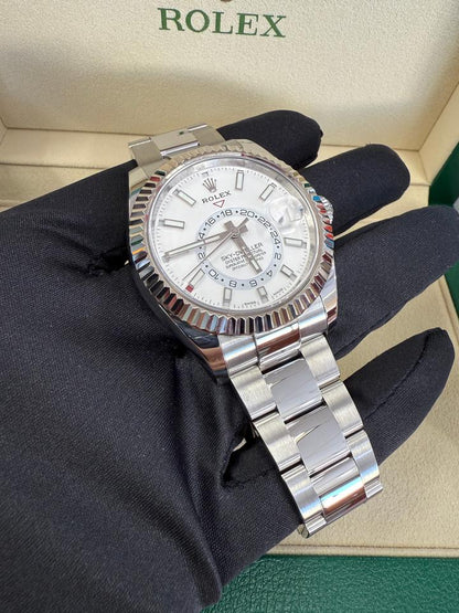 Rolex Sky-Dweller White Dial Oyster Bracelet 326934 Full Set 2018