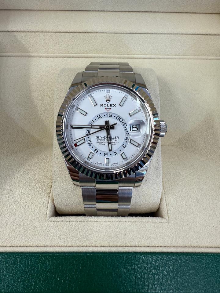 Rolex Sky-Dweller White Dial Oyster Bracelet 326934 Full Set 2018