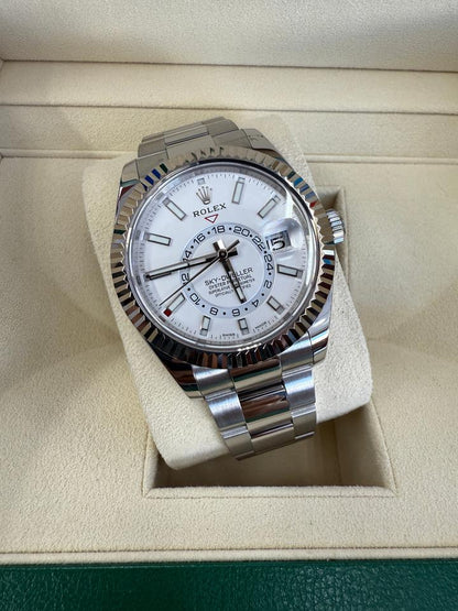 Rolex Sky-Dweller White Dial Oyster Bracelet 326934 Full Set 2018