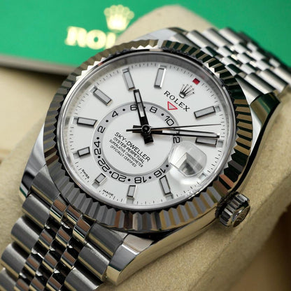 Rolex Sky-Dweller White Dial Jubilee Bracelet 326934 Full Set 2022