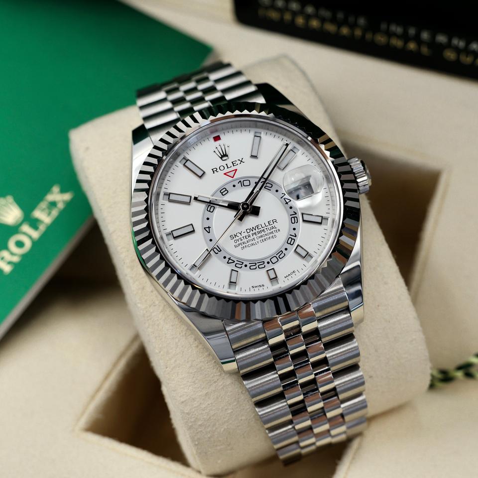 Rolex Sky-Dweller White Dial Jubilee Bracelet 326934 Full Set 2022