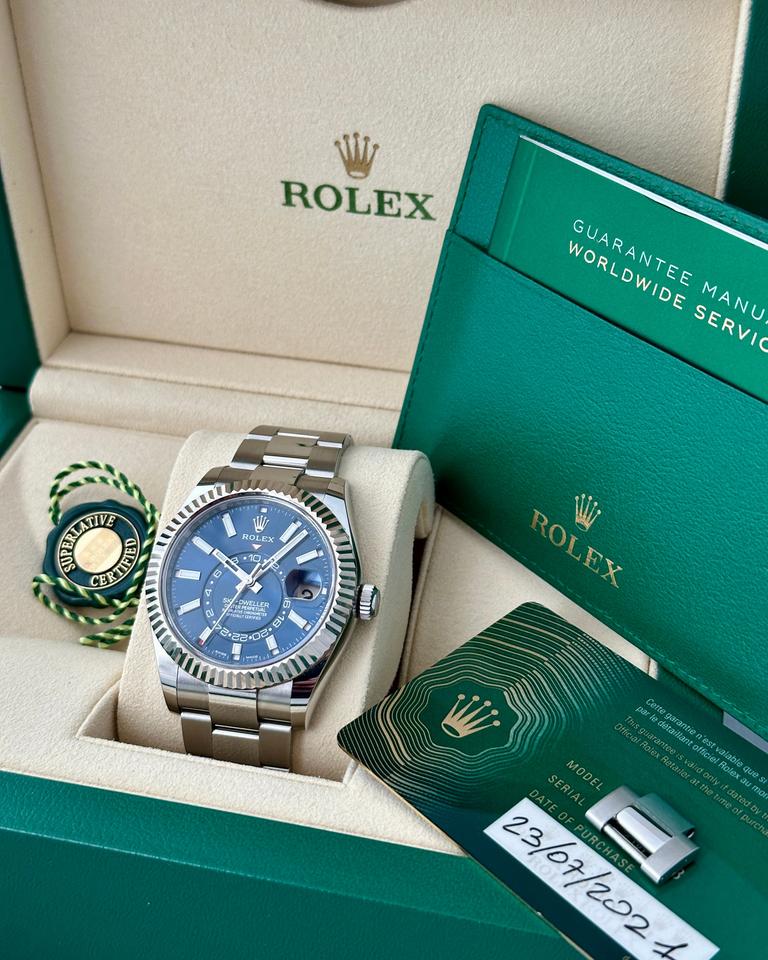 Rolex Sky-Dweller Blue Dial Oyster Bracelet 326934 Full Set 2021