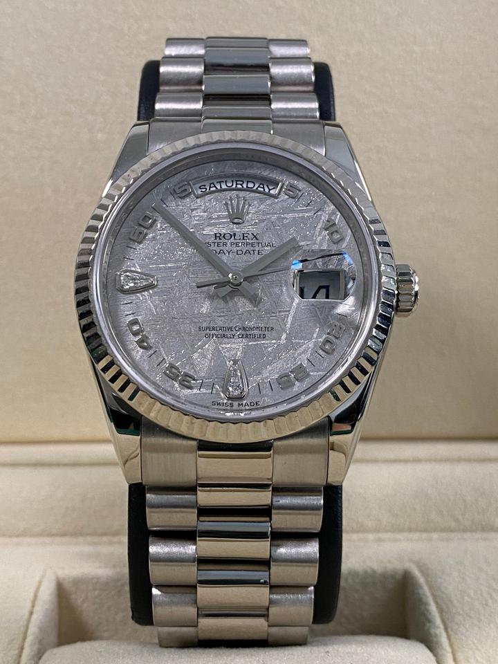 Rolex Day-Date 36 Meteorite Teardrop Dial White Gold 118239 2007