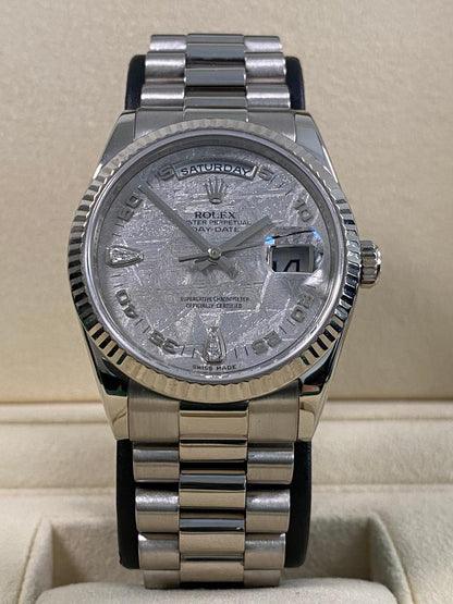 Rolex Day-Date 36 Meteorite Teardrop Dial White Gold 118239 2007