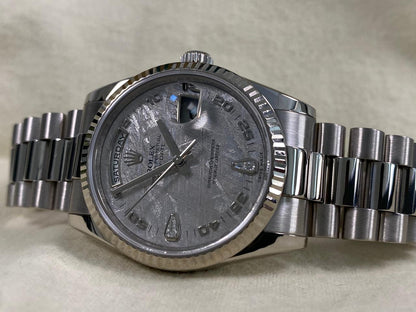 Rolex Day-Date 36 Meteorite Teardrop Dial White Gold 118239 2007