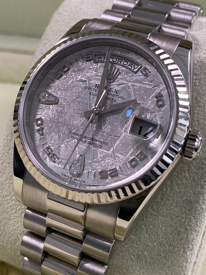 Rolex Day-Date 36 Meteorite Teardrop Dial White Gold 118239 2007