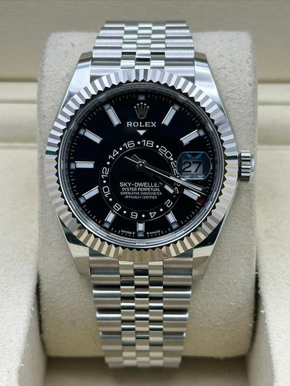 Rolex Sky-Dweller Black Dial Jubilee Bracelet 336934 Full Set 2025
