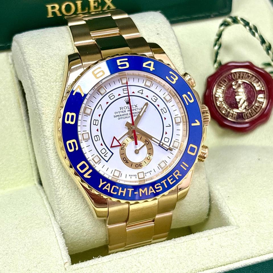 Rolex Yacht-Master II 44mm White Dial Yellow Gold 116688 2008