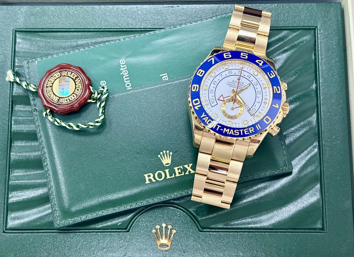Rolex Yacht-Master II 44mm White Dial Yellow Gold 116688 2008