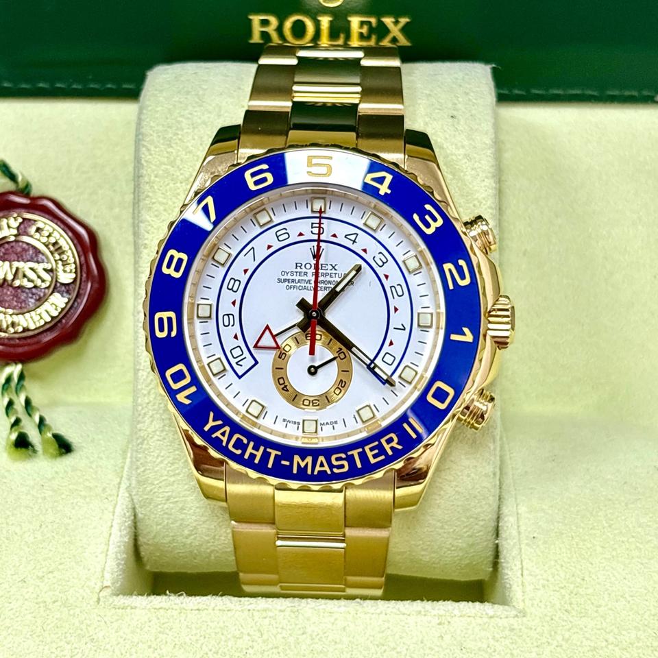 Rolex Yacht-Master II 44mm White Dial Yellow Gold 116688 2008