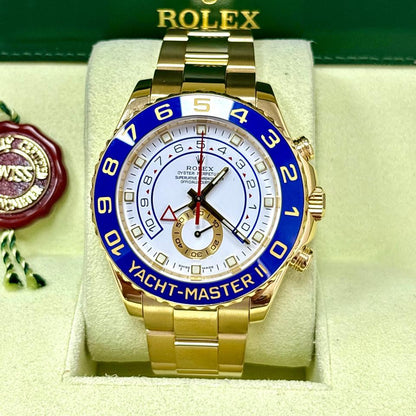 Rolex Yacht-Master II 44mm White Dial Yellow Gold 116688 2008