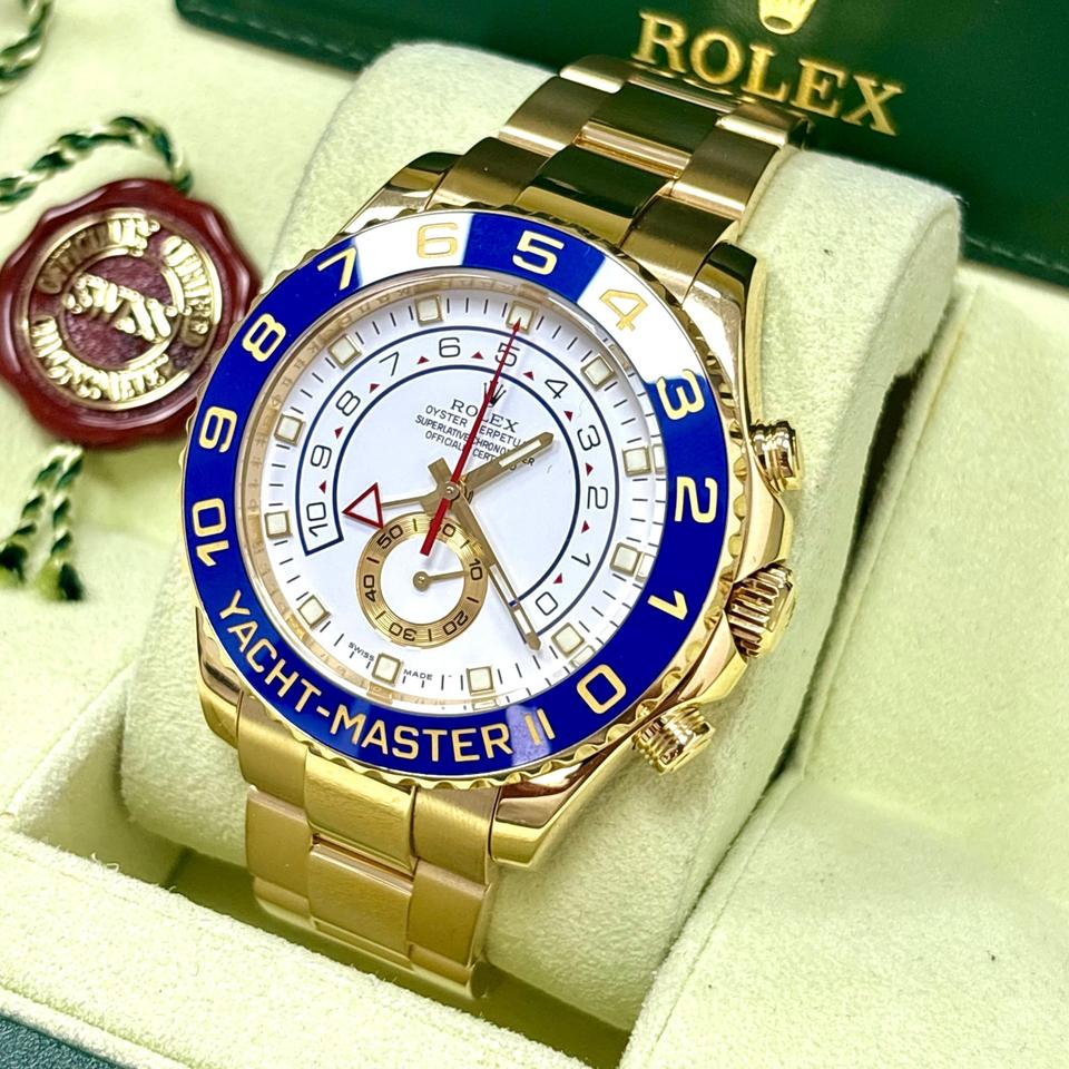 Rolex Yacht-Master II 44mm White Dial Yellow Gold 116688 2008