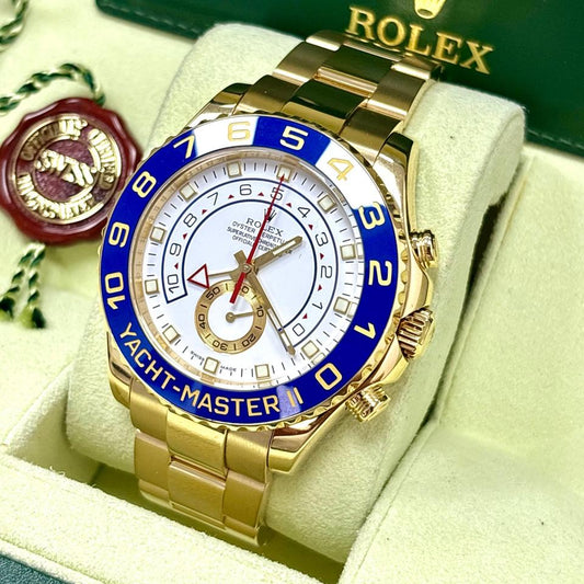 Rolex Yacht-Master II 44mm White Dial Yellow Gold 116688 2008