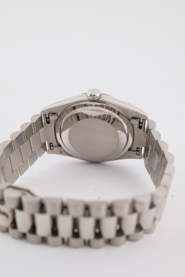 Rolex Day-Date 36 Blue Stick Dial White Gold 18239 1995