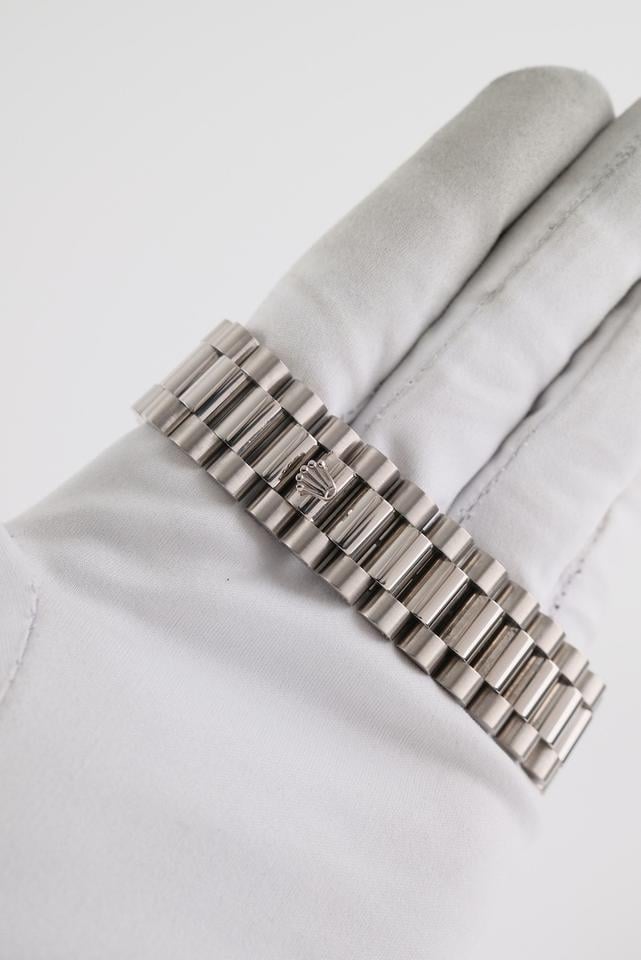 Rolex Day-Date 36 Blue Stick Dial White Gold 18239 1995