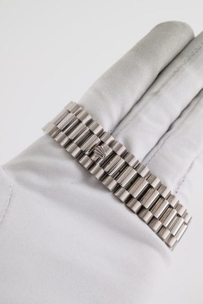 Rolex Day-Date 36 Blue Stick Dial White Gold 18239 1995
