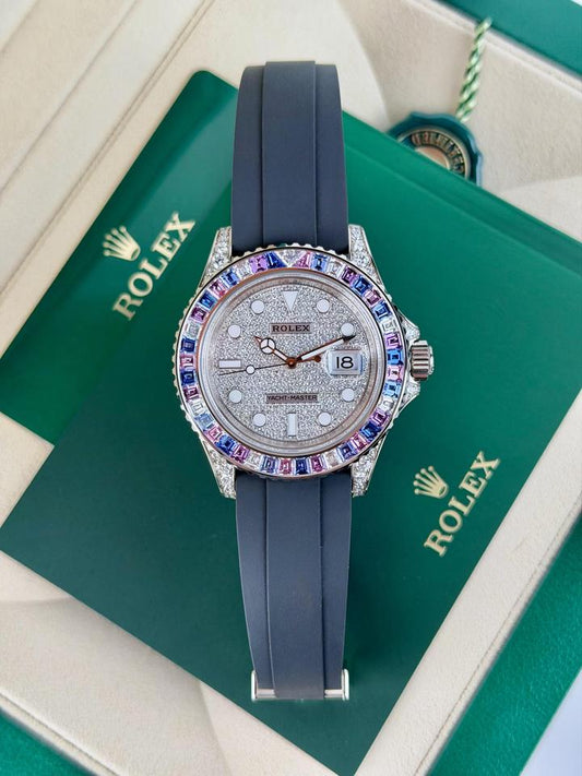 Rolex Yacht-Master 40 Cotton Candy Paved Diamond Sapphire 126679SABR