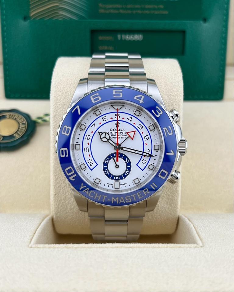 Rolex Yacht-Master II 44mm White Dial Steel 116680 2020 Full Set