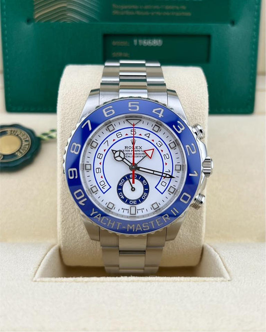 Rolex Yacht-Master II 44mm White Dial Steel 116680 2020 Full Set