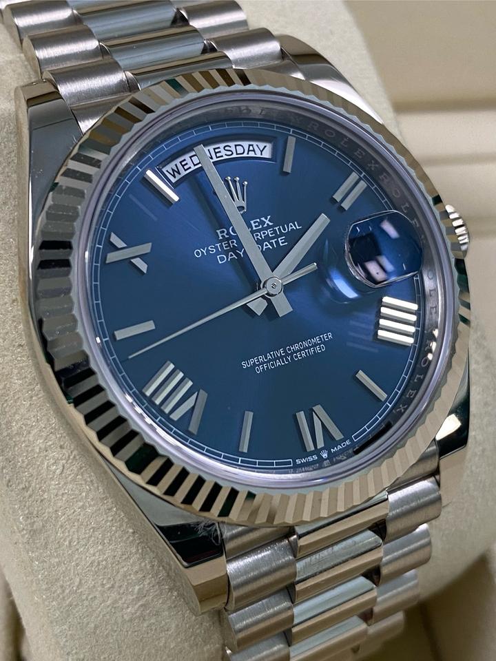 Rolex Day-Date 40 Blue Dial Roman Numerals President Bracelet 228239 Full Set 2026