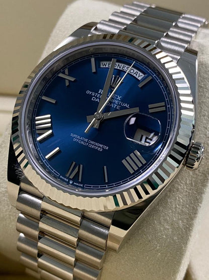 Rolex Day-Date 40 Blue Dial Roman Numerals President Bracelet 228239 Full Set 2026