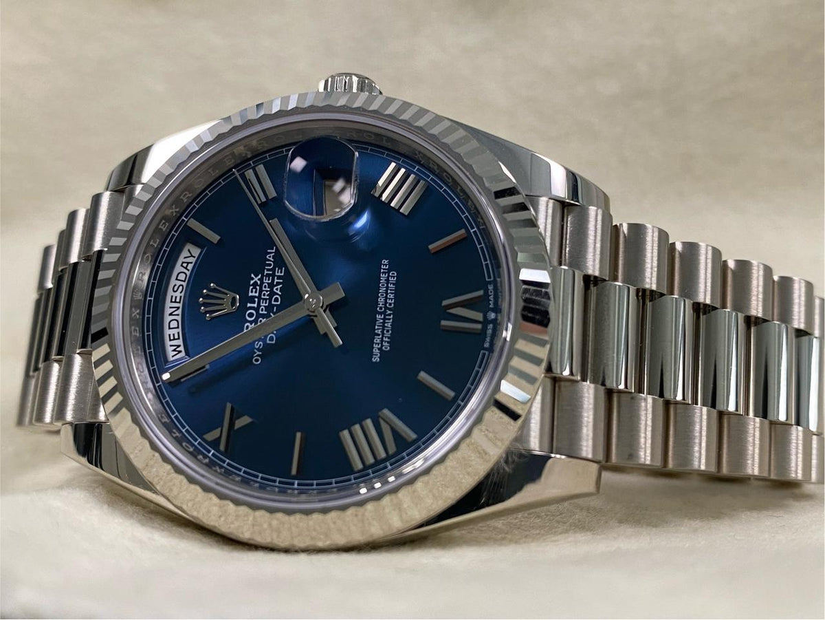 Rolex Day-Date 40 Blue Dial Roman Numerals President Bracelet 228239 Full Set 2026