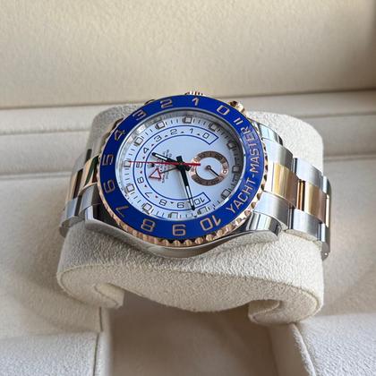 Rolex Yacht-Master II 44mm Two Tone Gold Steel White Dial 116681 2017
