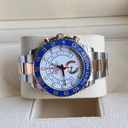 Rolex Yacht-Master II 44mm Two Tone Gold Steel White Dial 116681 2017