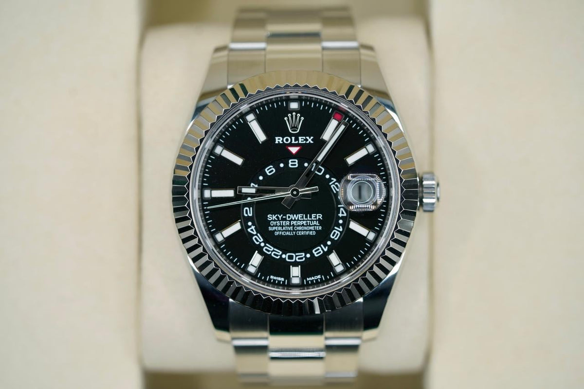 Rolex Sky-Dweller Black Dial Oyster Bracelet 326934 Full Set 2019
