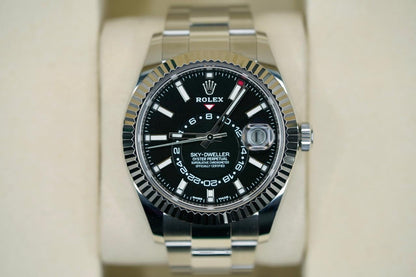 Rolex Sky-Dweller Black Dial Oyster Bracelet 326934 Full Set 2019