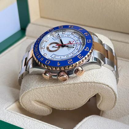 Rolex Yacht-Master II 44mm Two Tone Gold Steel White Dial 116681 2017
