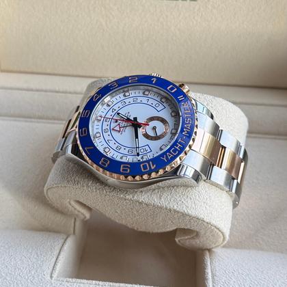 Rolex Yacht-Master II 44mm Two Tone Gold Steel White Dial 116681 2017