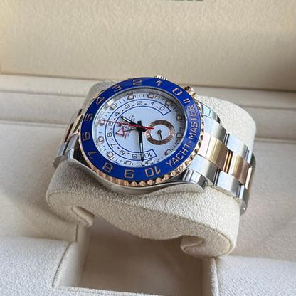 Rolex Yacht-Master II 44mm Two Tone Gold Steel White Dial 116681 2017
