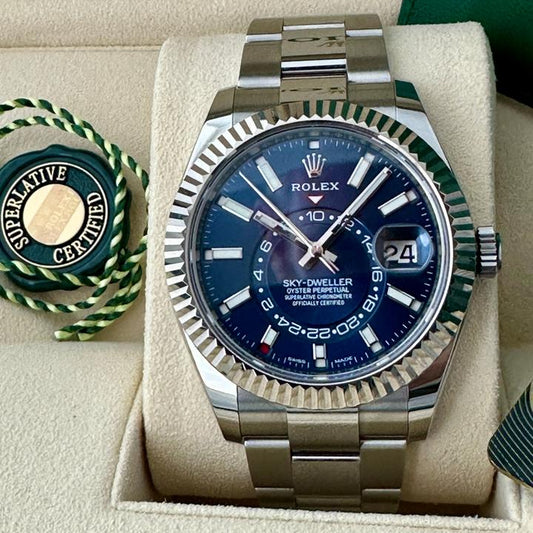 Rolex Sky-Dweller Blue Dial Oyster Bracelet 326934 Full Set 2021