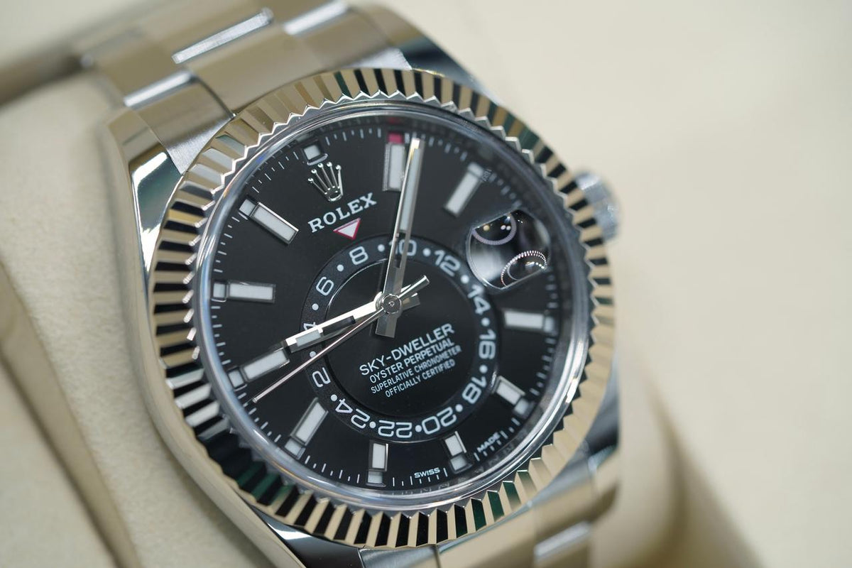 Rolex Sky-Dweller Black Dial Oyster Bracelet 326934 Full Set 2019